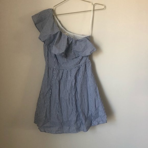 J.O.A Stripe One Shoulder Dress - Picture 5 of 8